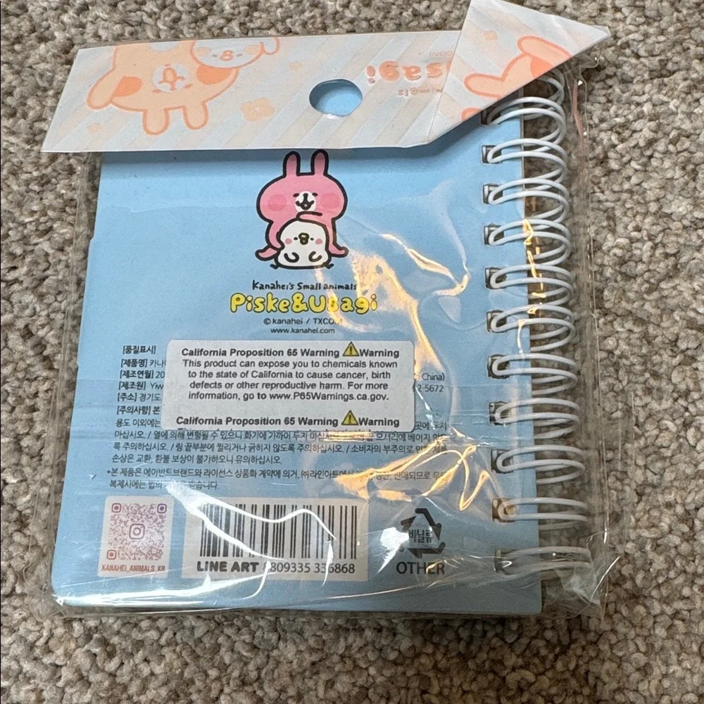 Kanahei Piske & Usagi Mini Spiral Notebook Japanese Kawaii NWT
